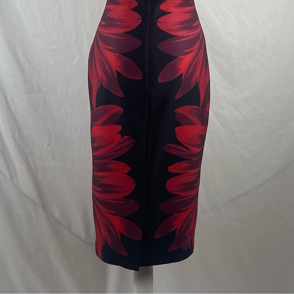 New York & Co Black Red Midi Dress NWOT Size XS - Picture 7 of 14